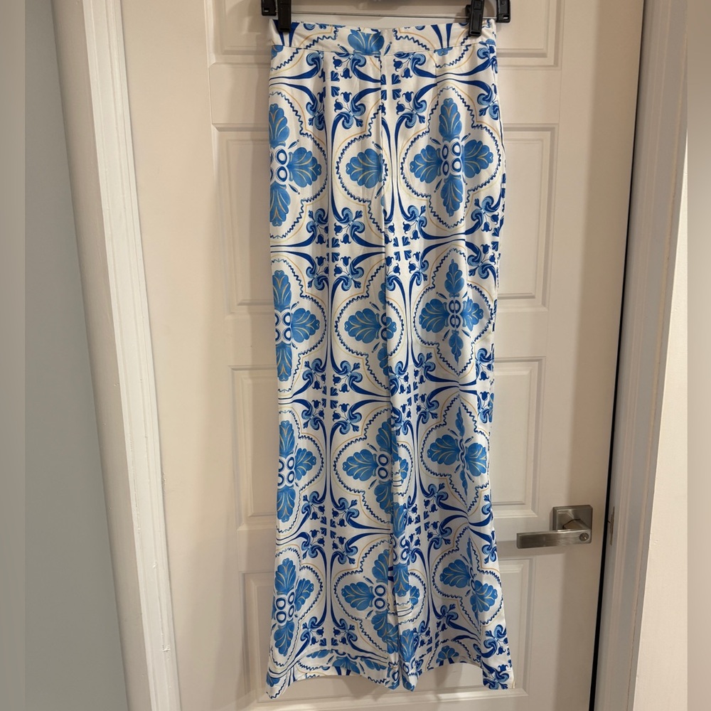 SHEIN lined tile print pants
